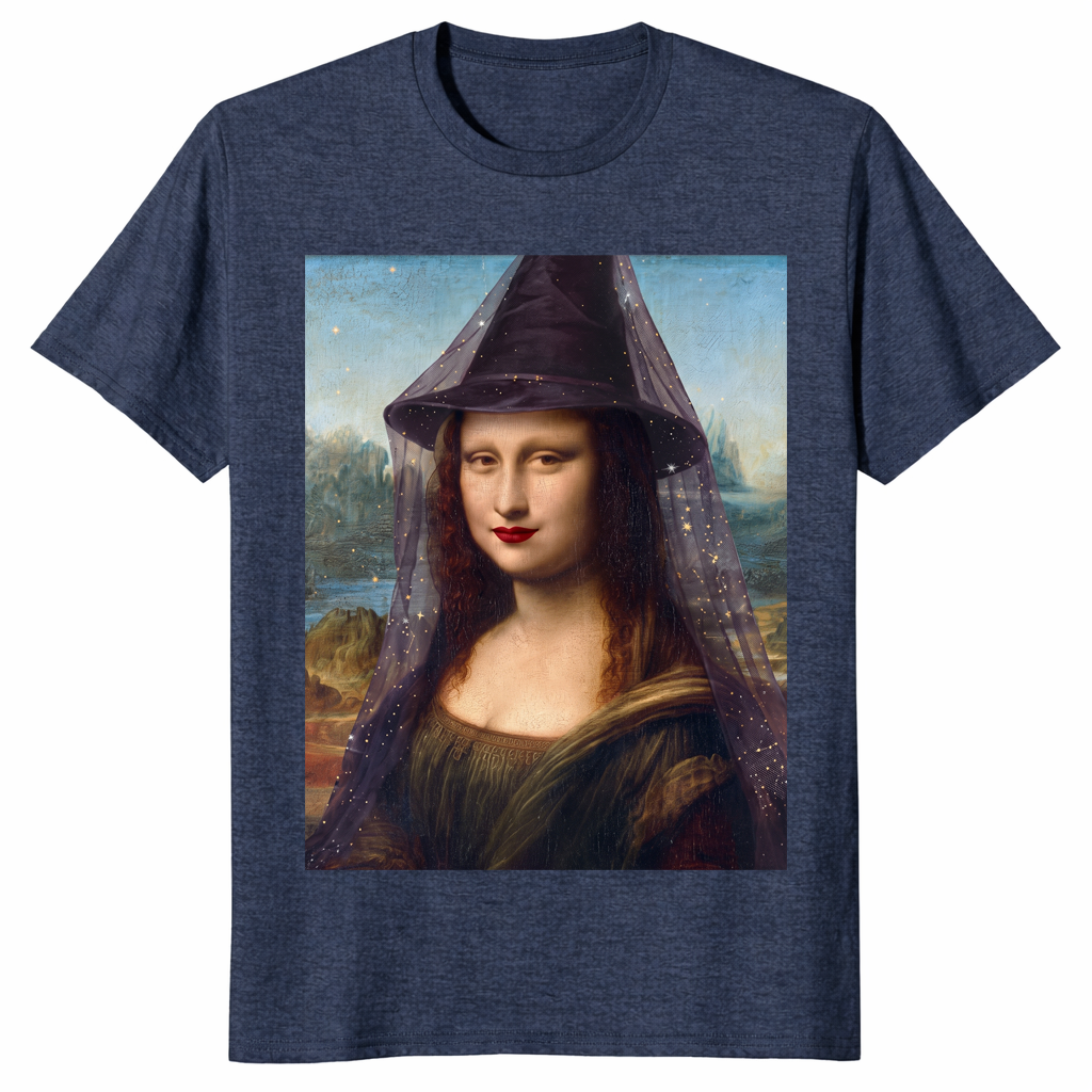 Mona Lisa Witch Shirt in heather navy