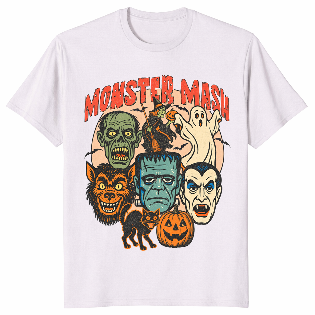 Monster mash shirt in ice grey