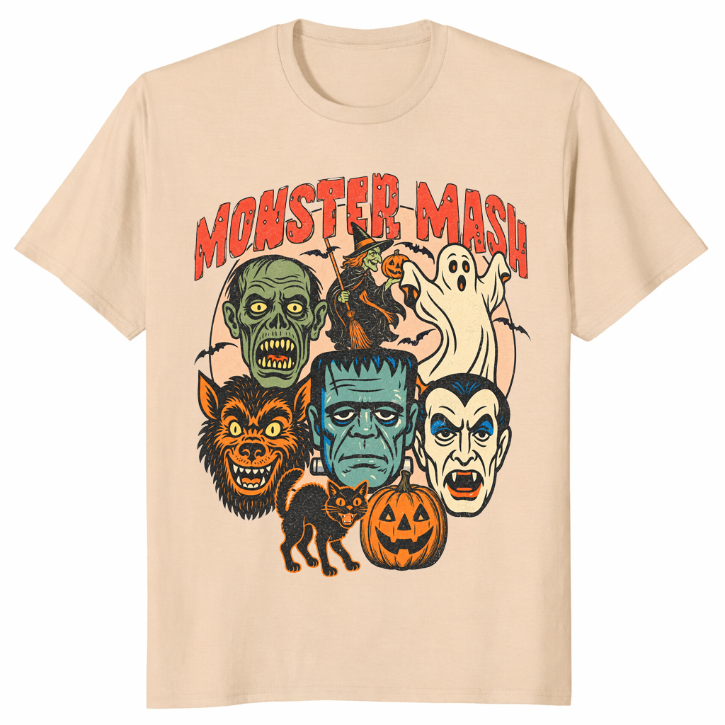 Monster mash shirt in sand