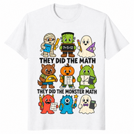 Monster math shirt in white
