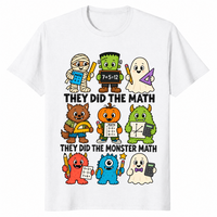 Monster math shirt in white