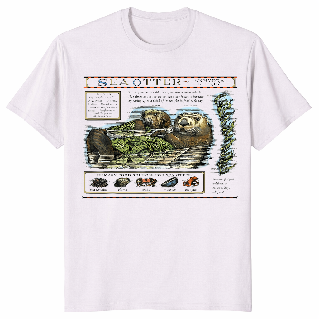 Monterey Bay Otter Shirt | Cute Sea Otter Graphic Tee | Cuccico