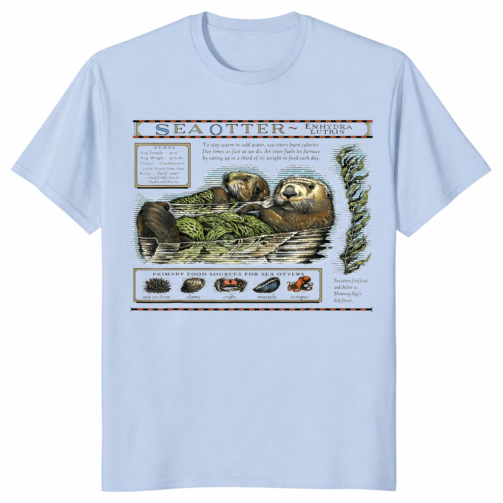 Monterey Bay Otter Shirt | Cute Sea Otter Graphic Tee | Cuccico