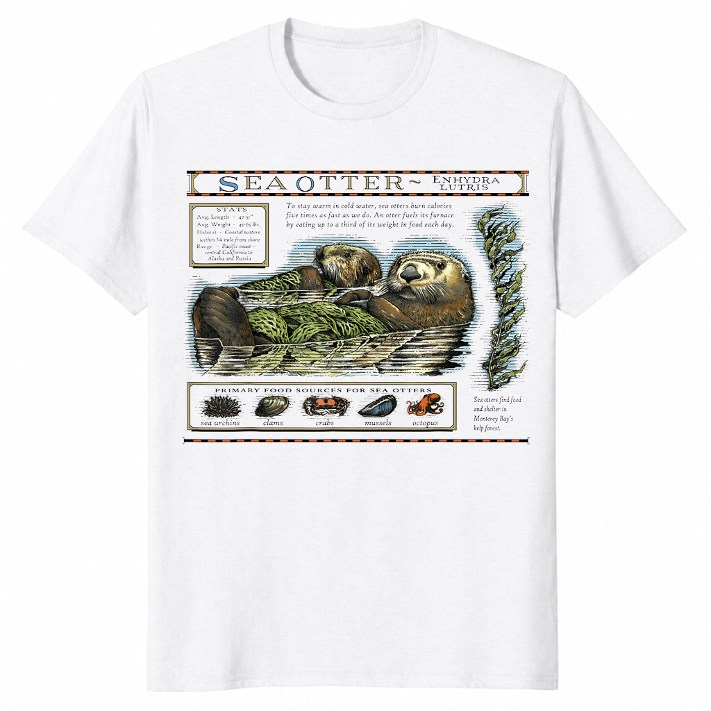 Monterey Bay Otter Shirt | Cute Sea Otter Graphic Tee | Cuccico