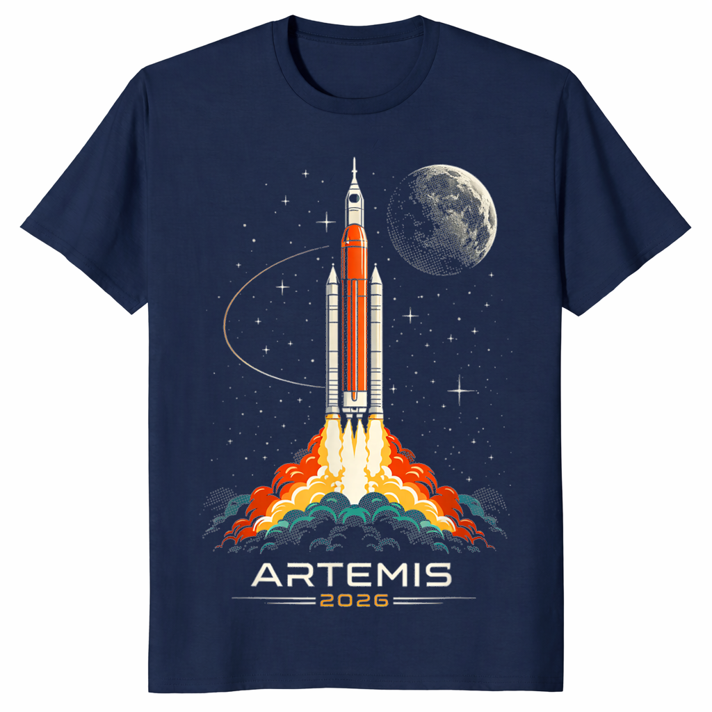 Artemis II T-Shirt – Space Rocket Launch Moon Mission 2026 | Cuccico