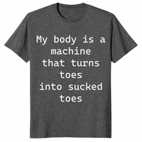 Sucked toes shirt as a weird meme gag gift for adults