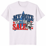 My vote is not for sale shirt in ice grey