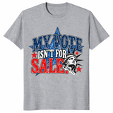 My vote is not for sale shirt in sport grey