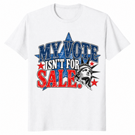 My vote is not for sale shirt in white