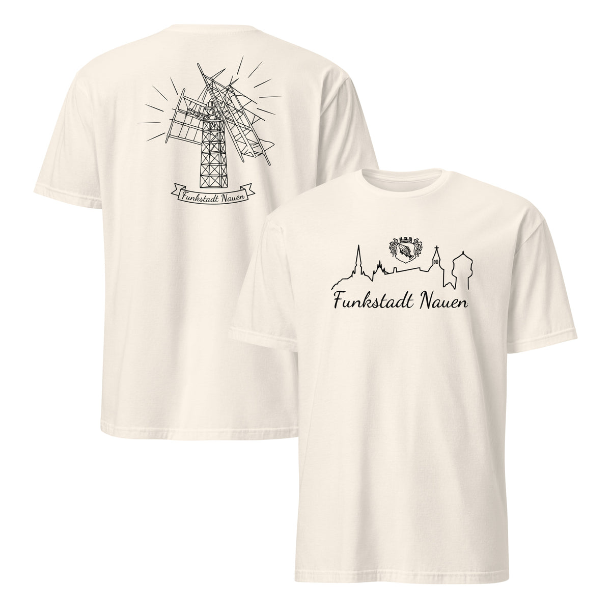 Nauen radio tower shirt in natural