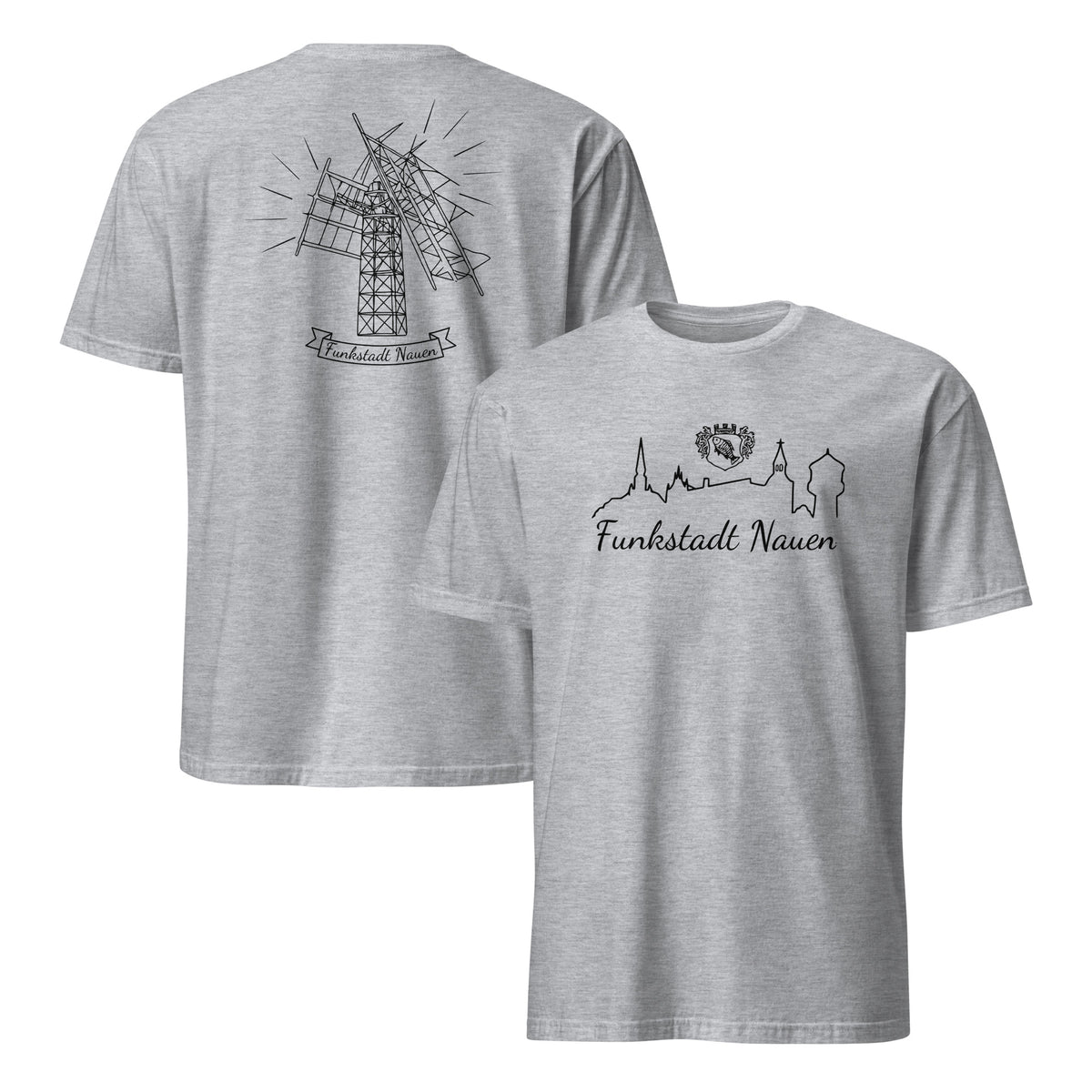 Nauen radio tower shirt in sport grey