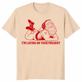 Naughty Santa shirt in sand