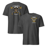 Navy Chief pride shirt in dark heather grey, Honor the Anchor USN Desert Chiefs design