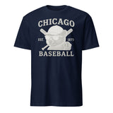 Vintage Chicago Cubs Walking Bear Retro Baseball T-Shirt in navy
