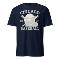 Vintage Chicago Cubs Walking Bear Retro Baseball T-Shirt in navy