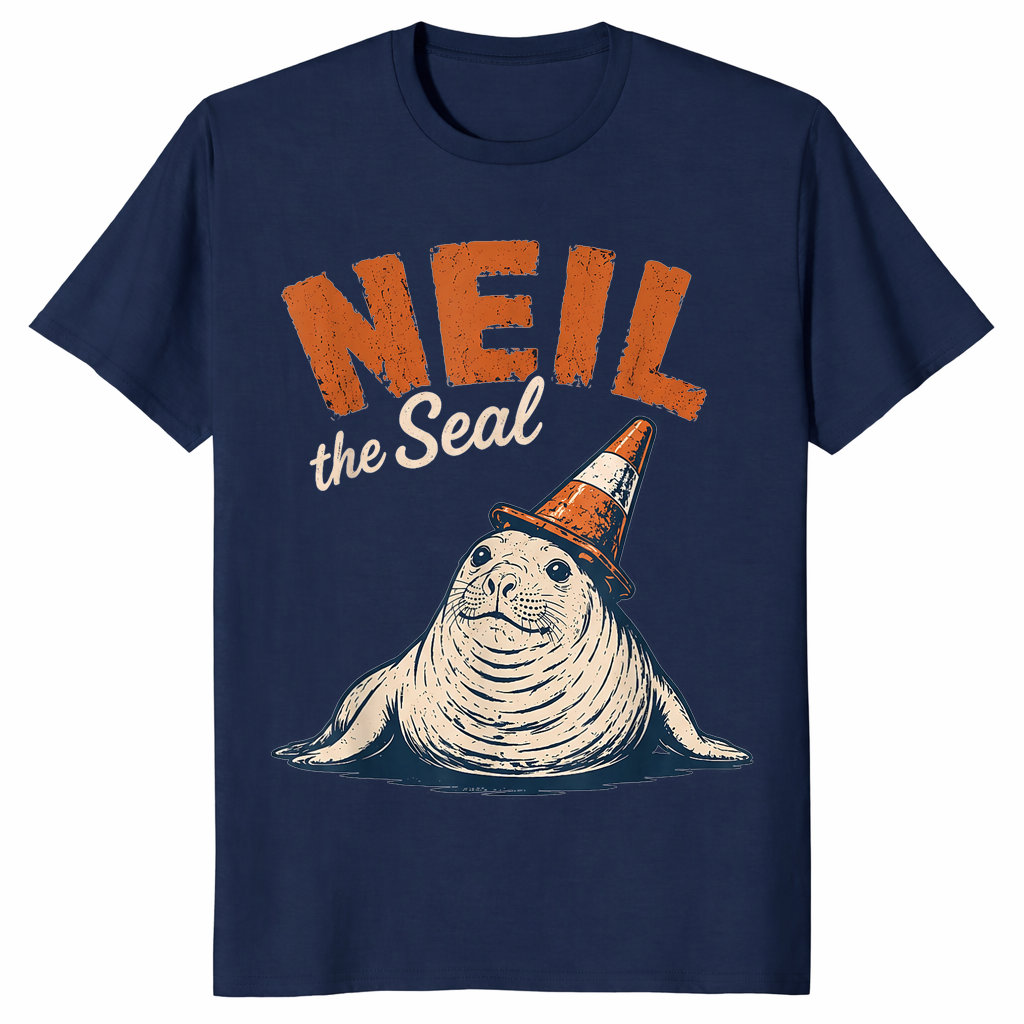 Neil The Seal Tasmania Viral Elephant Seal Traffic Cone T-Shirt | Cuccico