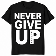 Never Give Up shirt in black
