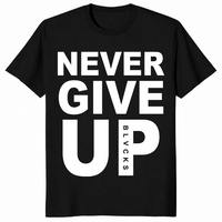 Never Give Up shirt in black