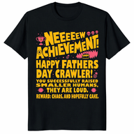 New achievement fathers day shirt in black for gamer dads