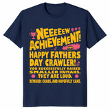 New achievement fathers day shirt in navy funny gamer dad gift tee