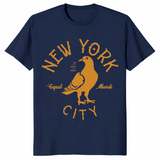 Navy New York City pigeon shirt urban humor fan tee