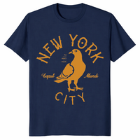 Navy New York City pigeon shirt urban humor fan tee
