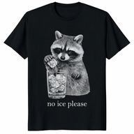 No Ice Please Raccoon Shirt – funny anti-ICE protest tee with raccoon meme design