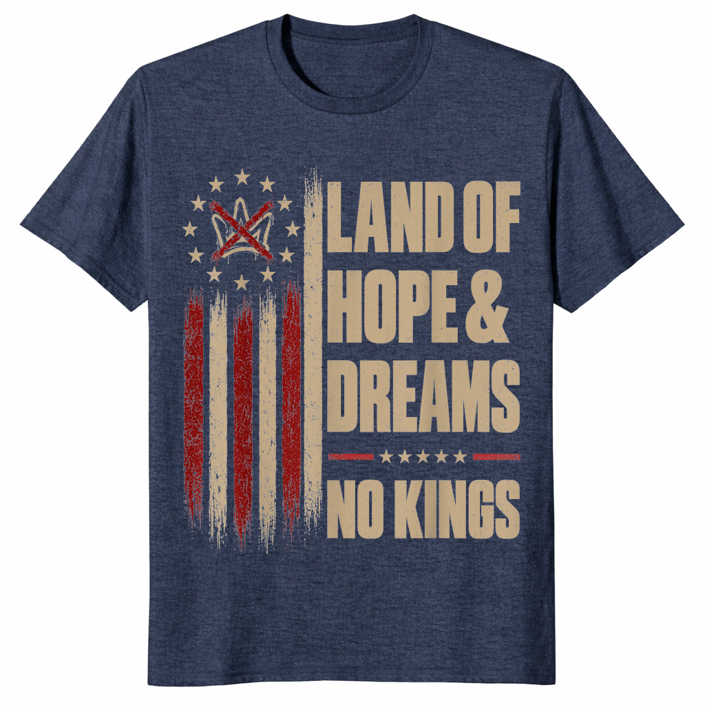 No kings shirt in heather navy