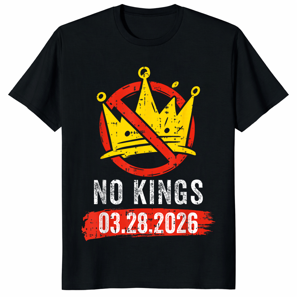 No Kings T-Shirt – Retro Vintage | Patriotic Protest Gift | Cuccico