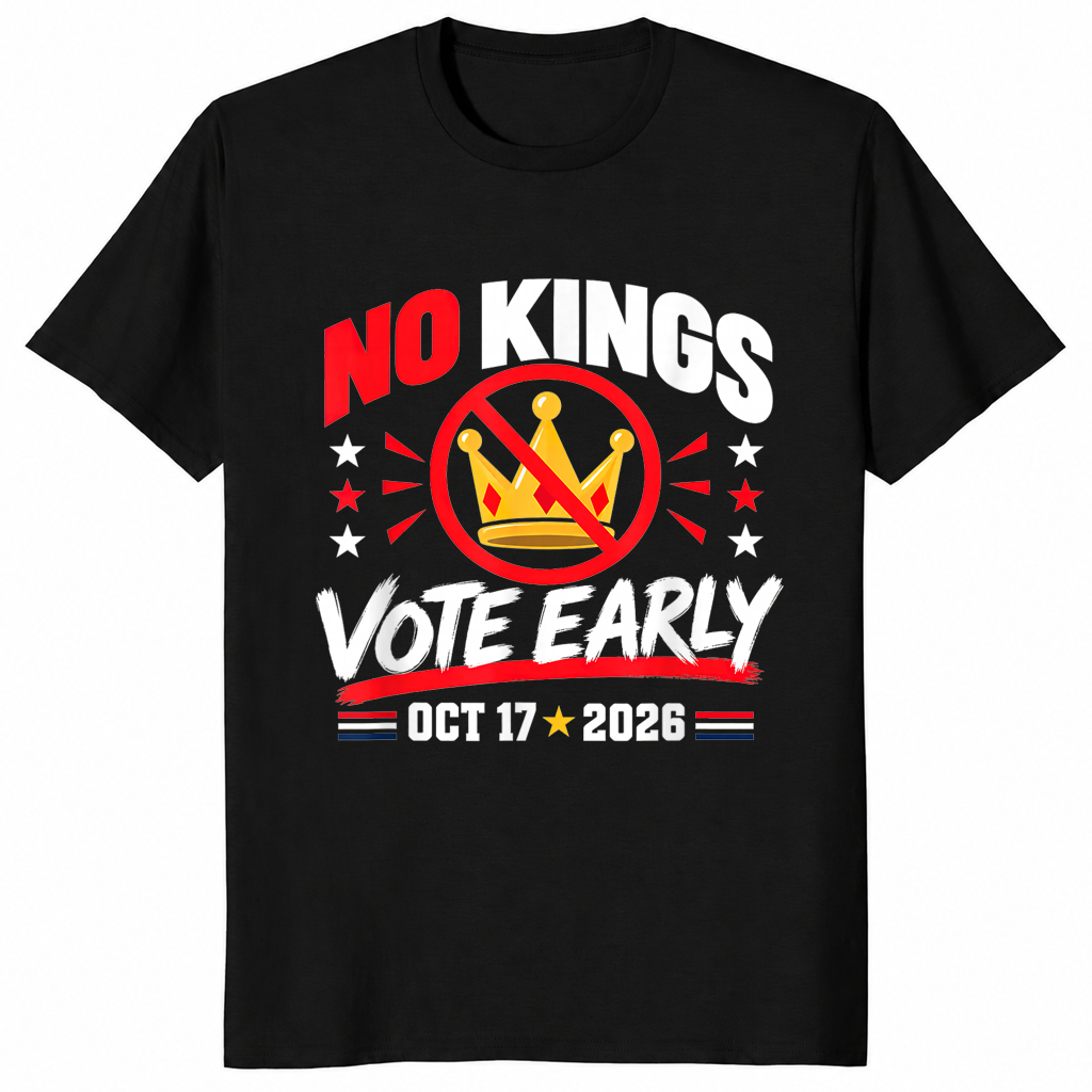 No Kings Vote Early shirt black