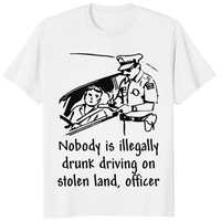 Nobody Is Illegally Drunk Driving Stolen Land Officer satire graphic tee