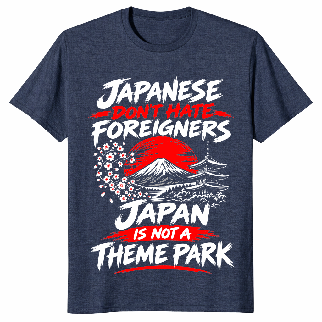 Not A Theme Park shirt heather navy
