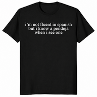 Not fluent in Spanish shirt black