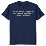 Not fluent in Spanish shirt navy