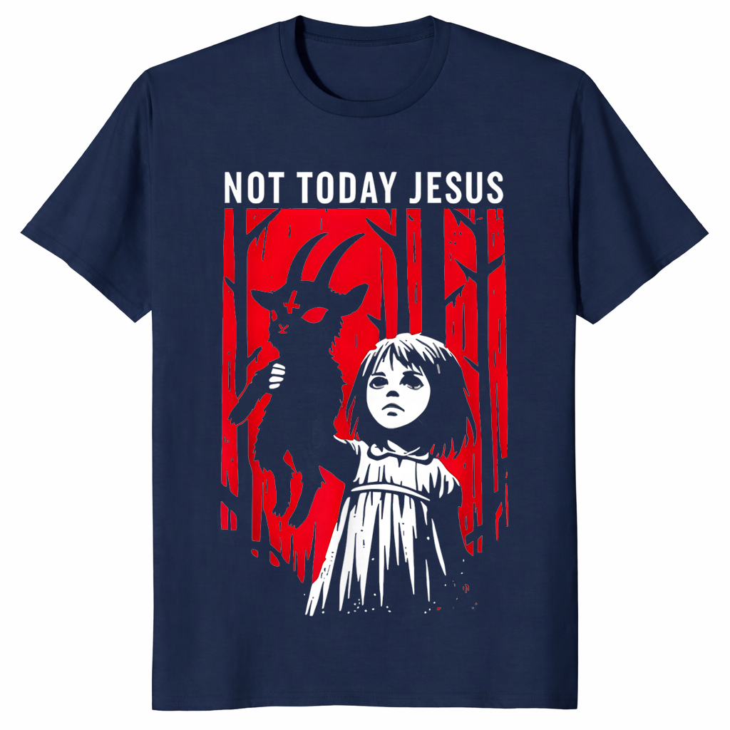 Not Today Jesus Gothic Dark Art Creepy Cute T-Shirt | Goth Tee | Cuccico