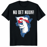 Nu Det Nuuk Greenland T-Shirt – I Stand With Greenland | Flag Polar Bear Map Graphic | Danish-Nordic Heritage Tee | Cuccico