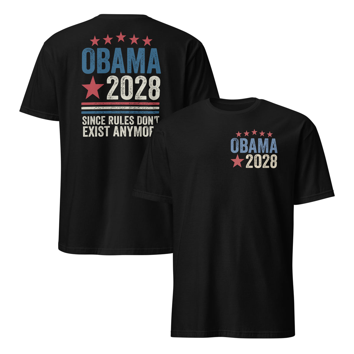 Obama 2028 back print shirt in black