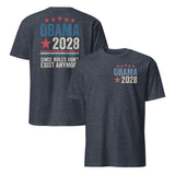 Obama 2028 back print shirt heather navy