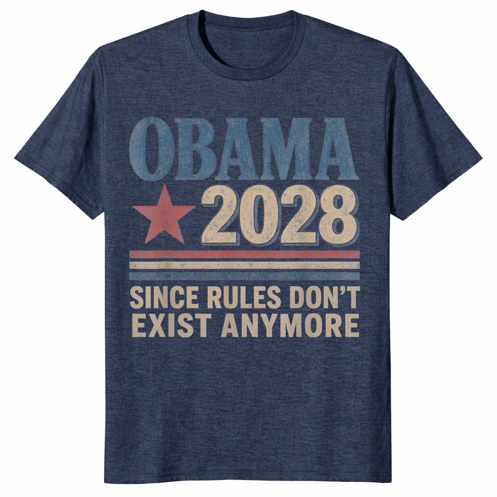 Obama 2028 shirt in heather navy