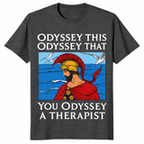 Odyssey meme shirt in dark heather grey unisex cotton tee