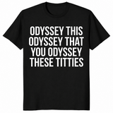 Odyssey this odyssey that shirt in black