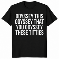Odyssey this odyssey that shirt in black