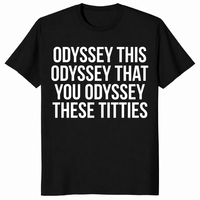 Odyssey this odyssey that shirt in black
