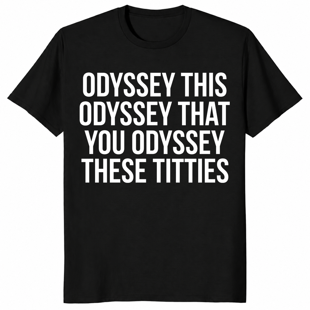 Odyssey this odyssey that shirt in black