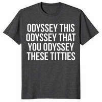 Odyssey this odyssey that shirt in dark heather grey