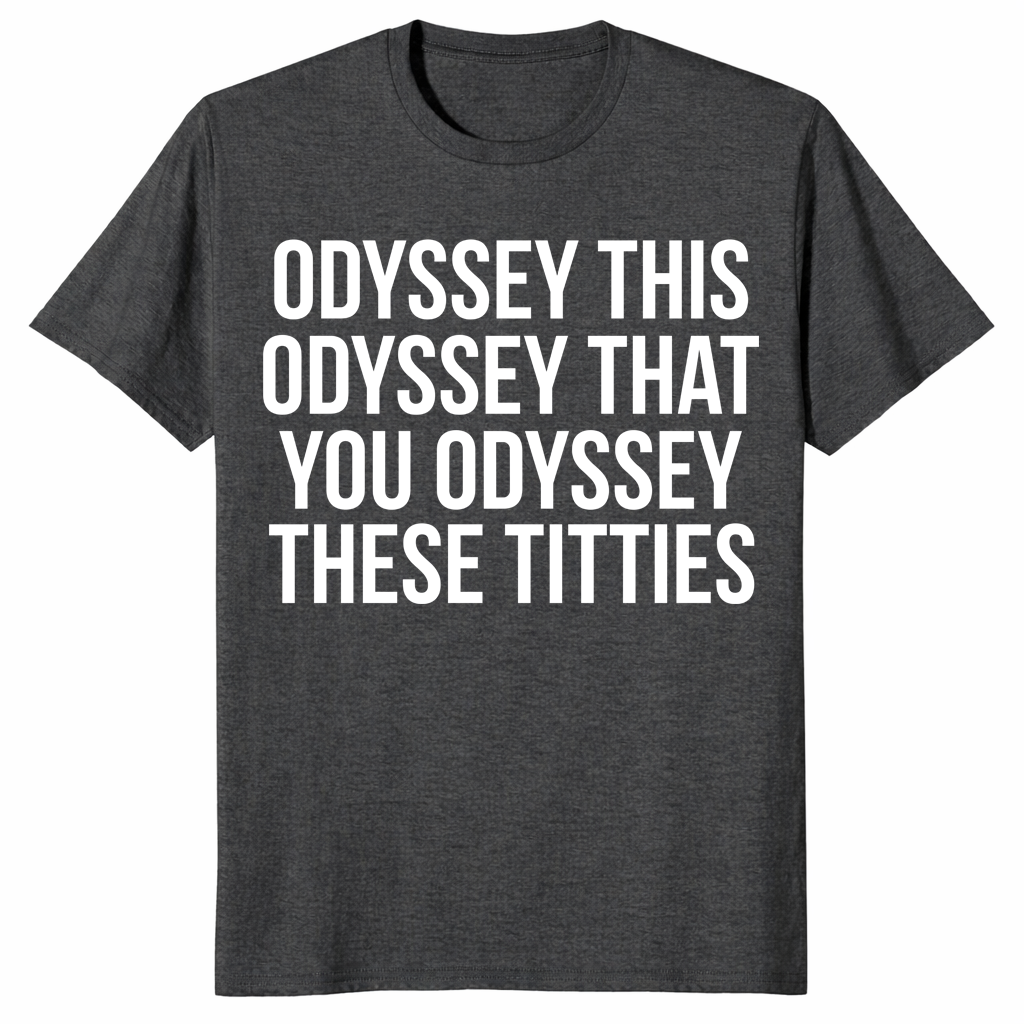 Odyssey this odyssey that shirt in dark heather grey
