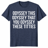 Odyssey this odyssey that shirt in heather navy