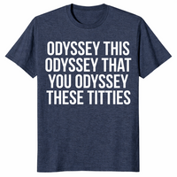 Odyssey this odyssey that shirt in heather navy