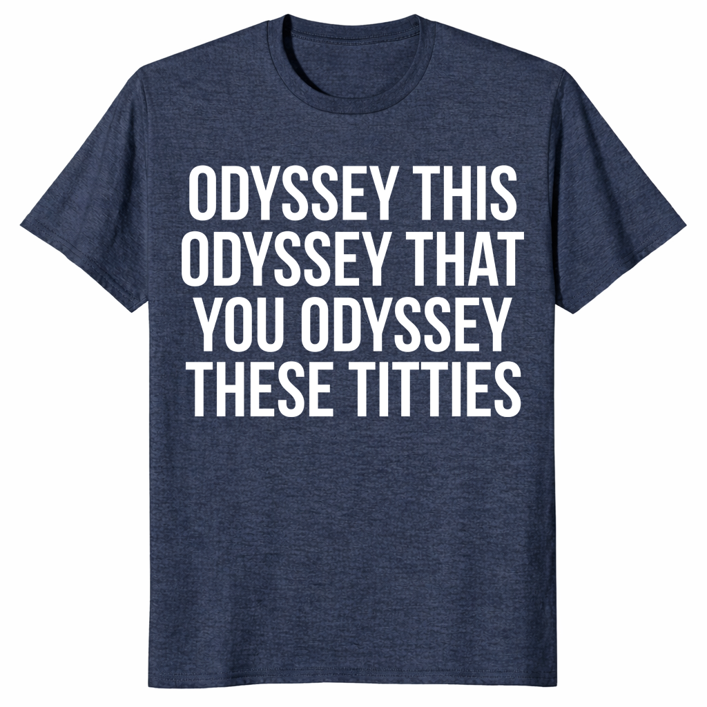 Odyssey this odyssey that shirt in heather navy