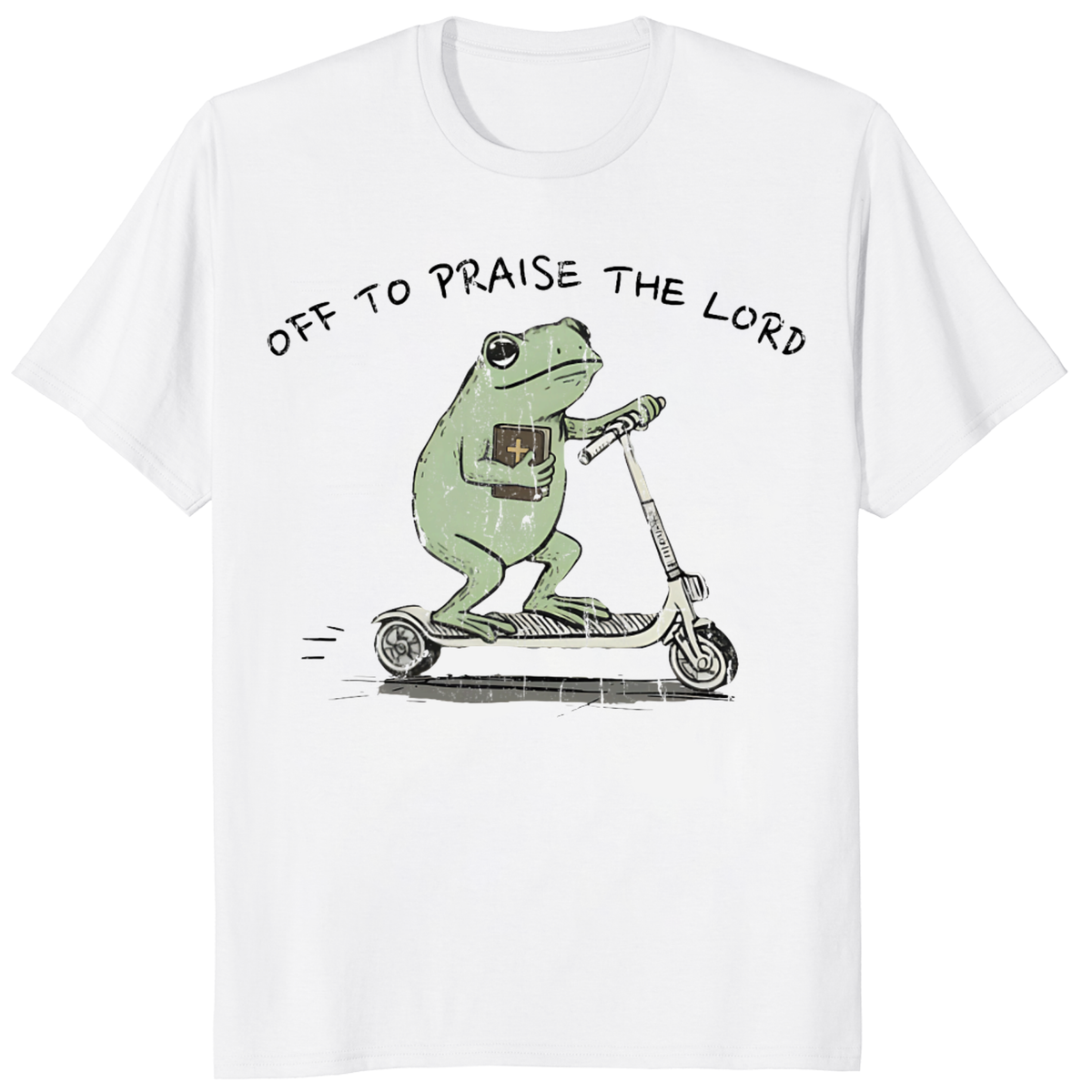 Off To Praise The Lord Frog Shirt – Funny Christian Faith Tee | Cuccico